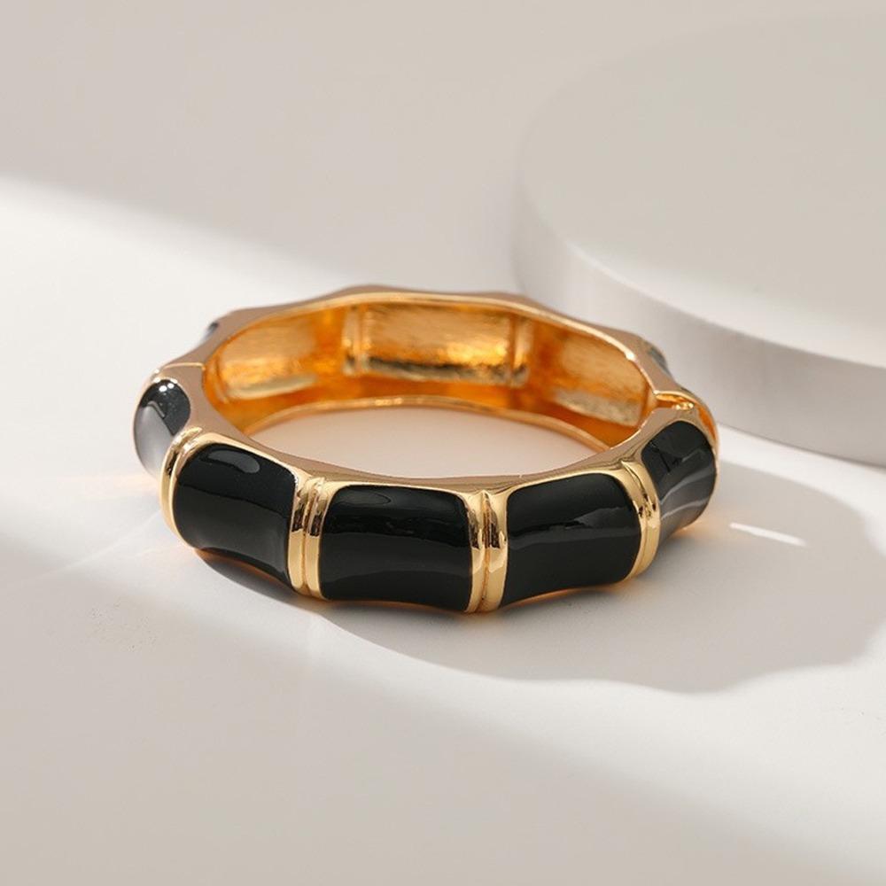 Zinc Zinc Alloy Acrylic Bangle Vintage Retro Hand Ring Creative Irregular Chunky Bangles  Gift
