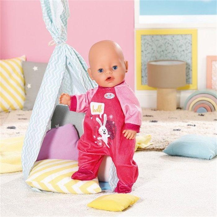 Combinaison - BABY BORN - Rose - Motif lapin - Avec cintre - Pour poupon 43cm