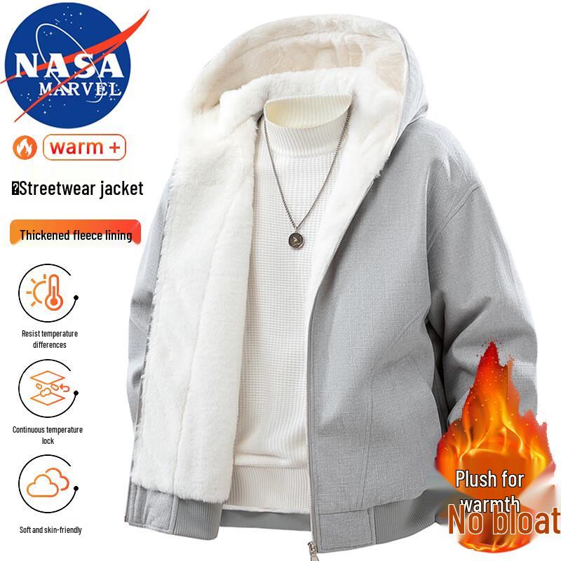 NASA MARVEL Men's Winter Hooded Padded Jacket