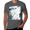 Shibori Indigo Marble Tie Dye Tshirt High Elasticity Sports Tee Shirt Tshirt