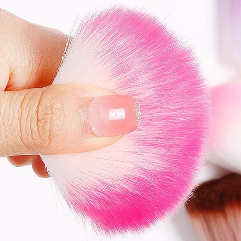Gentle Nail Art Dust Brush Compact Ergonomic Handle For Efficient Manicure Cleaning And Multi Purpose Use