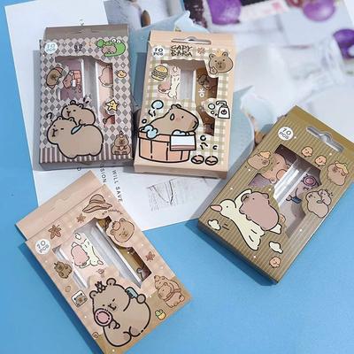 Cartoon Capybara Pflaster 10 Stück/Packung Wasserdicht Atmungsaktiv Wundpflege für Baby Kinder Schüler Niedliches Pflaster Baby Pflaster