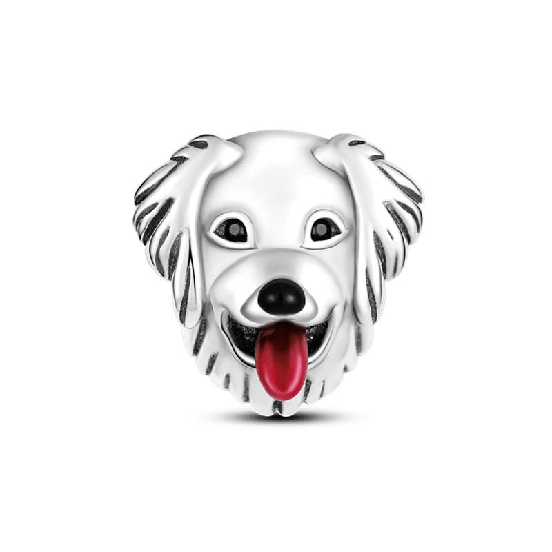 Cute Cat Dogs Charms Fit Fashion Original Bracelets Pet Paw 925 Silver Bulldog Schnauzer Akita Dog Beads DIY Jewelry Making