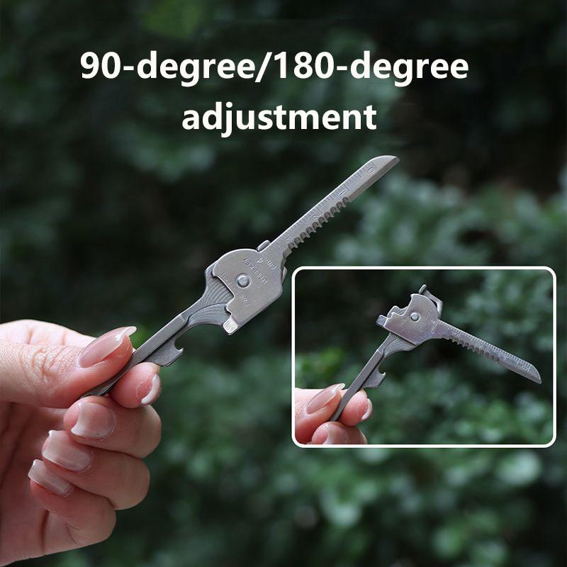 Neues 8-in-1 Outdoor-Multitool Faltbar Edelstahl Schlüsselanhängerwerkzeug Tragbares Survival-Werkzeug Bierflaschenöffner Schraubendreher Etc.