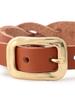 Genuine Brown [IL BISONTE] Bracelet, Leather, Leather, Cowhide, Women's, Men's, Unisex, Tanned,