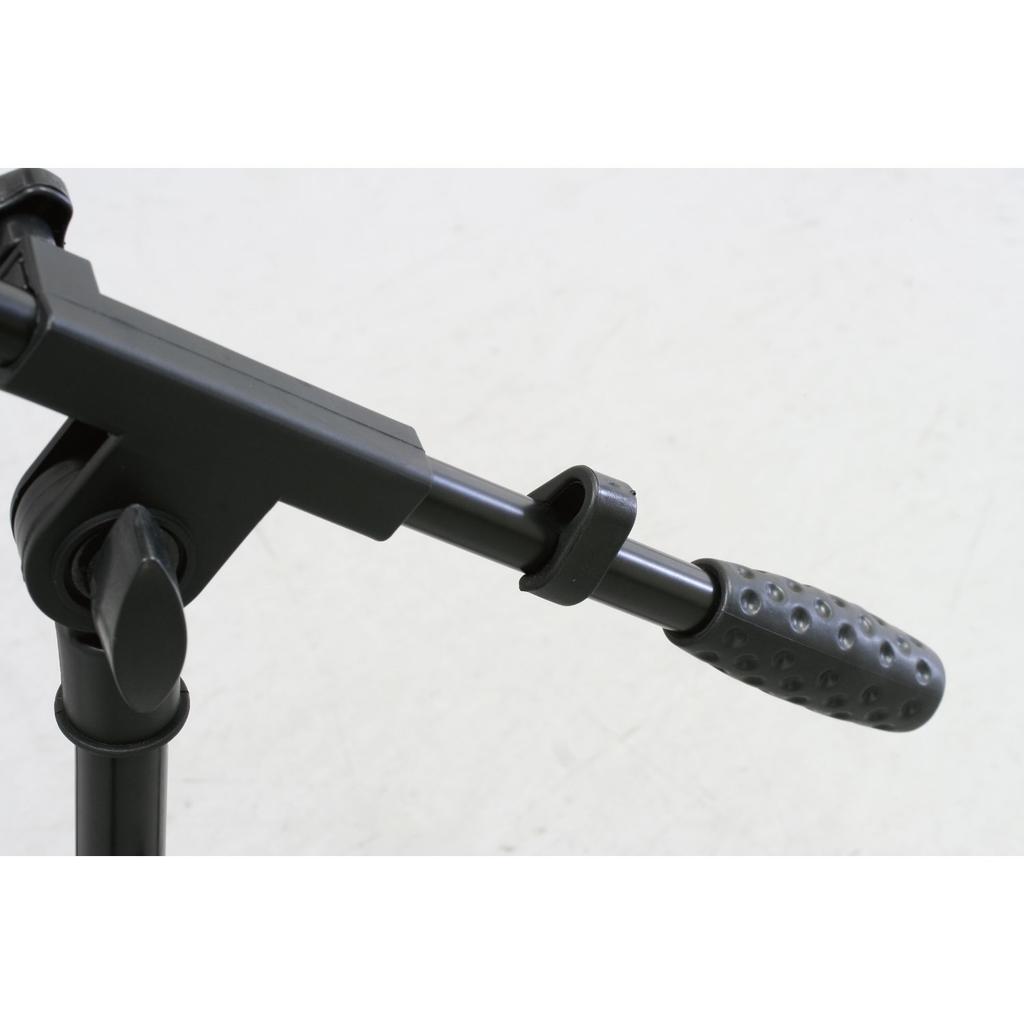 Kikutani MS-206B Short Boom Microphone Stand, Compatible with Straight Stands, Includes Microphone Holder and Carrying Bag, Black