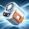 Ice Cooling Waist Clip Fan Portable High-Speed Mini Fan for Outdoor Travel Hands-Free Rechargeable Clip-on Fan for Camping Hiking Hot Weather