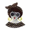New Design Unique Lady Figure Acrylic Brooch Pins For Women Girls Brooches Pins Lapel Badges Bag Decorations Party Dress Jewelry