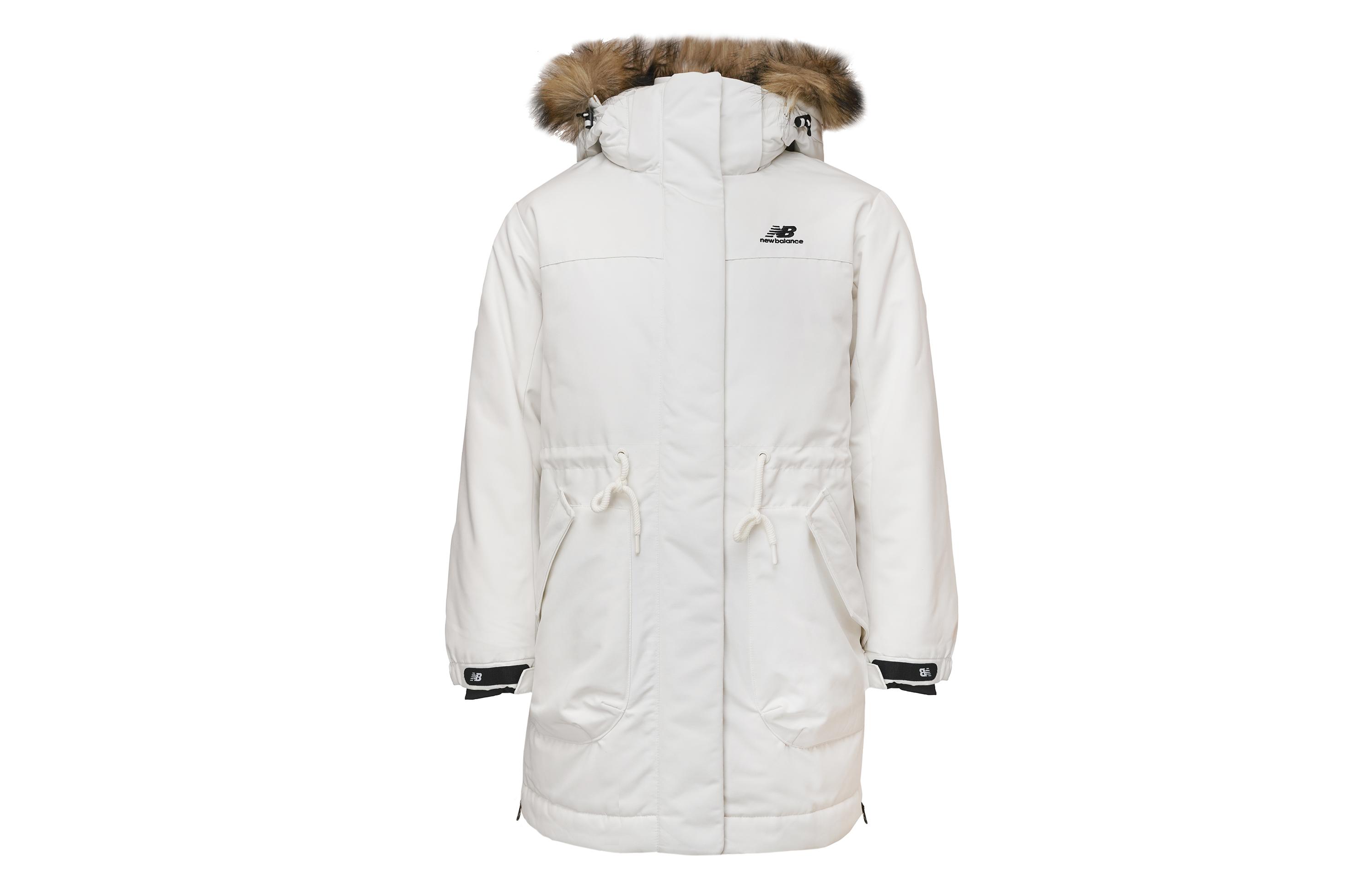 New Balance Down Jackets Women s White Hooded Moderate Other NPA46012-IV S