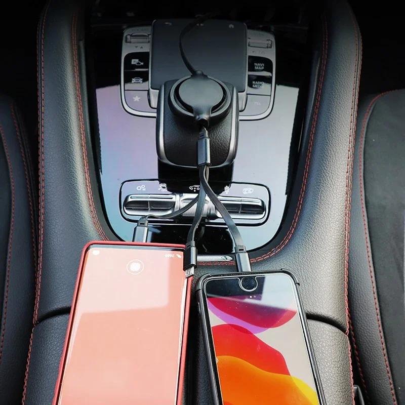BAGG9 Car Sticker 3 In 1 Car Interior Fast Charger USB Data Cable For BMW M E46 E90 E60 F10 F30 F20 E39 E36 X5 E70 F25 F15 E53 E92 E87