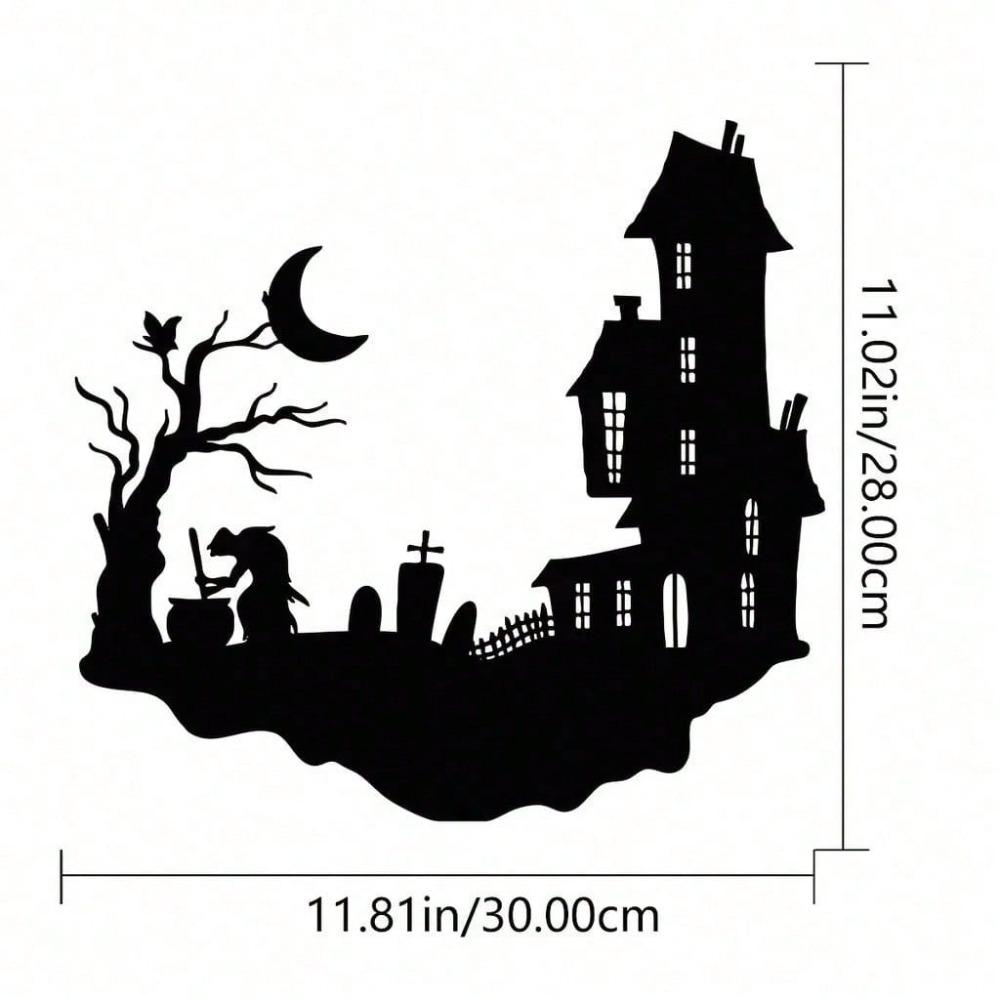 

Modern Metal Wall Art Decor - Eerie Halloween Silhouette for Indoor Outdoor Yard Sign, Room Decoration, Gift TY4372 разноцветный