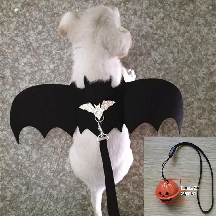 Pet Bat Wings Costume with Leash for Dogs, Cats, and Rabbits