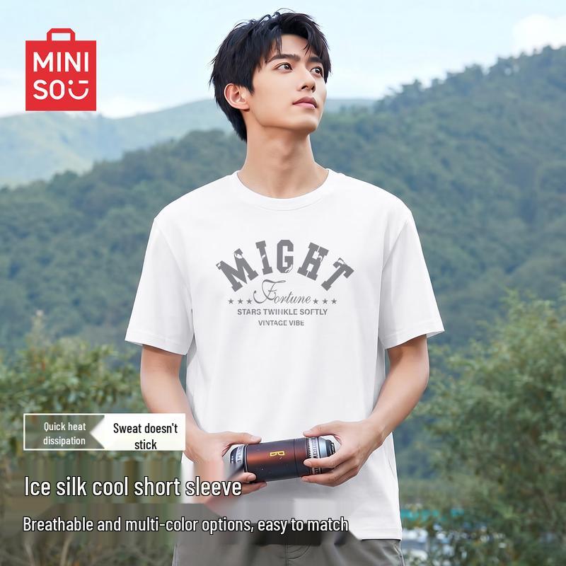 MINISO Men s Ice Silk Breathable Casual T-Shirt 2XL