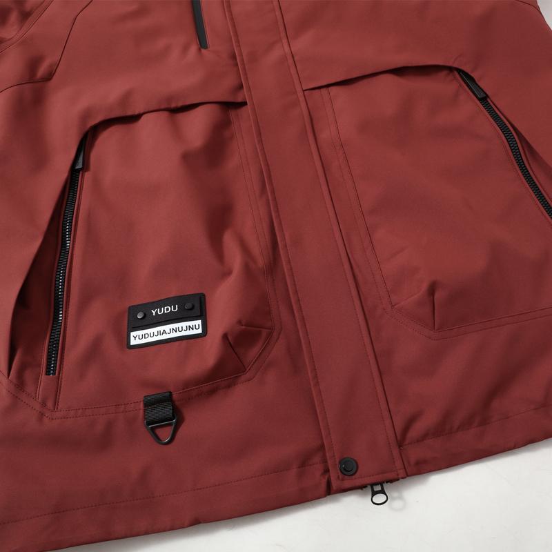 Übergröße 5XL-11XL Herbst Wasserdichter Trenchcoat für Herren Windbreaker Lässig Übergroß Herrenjacken Kapuze