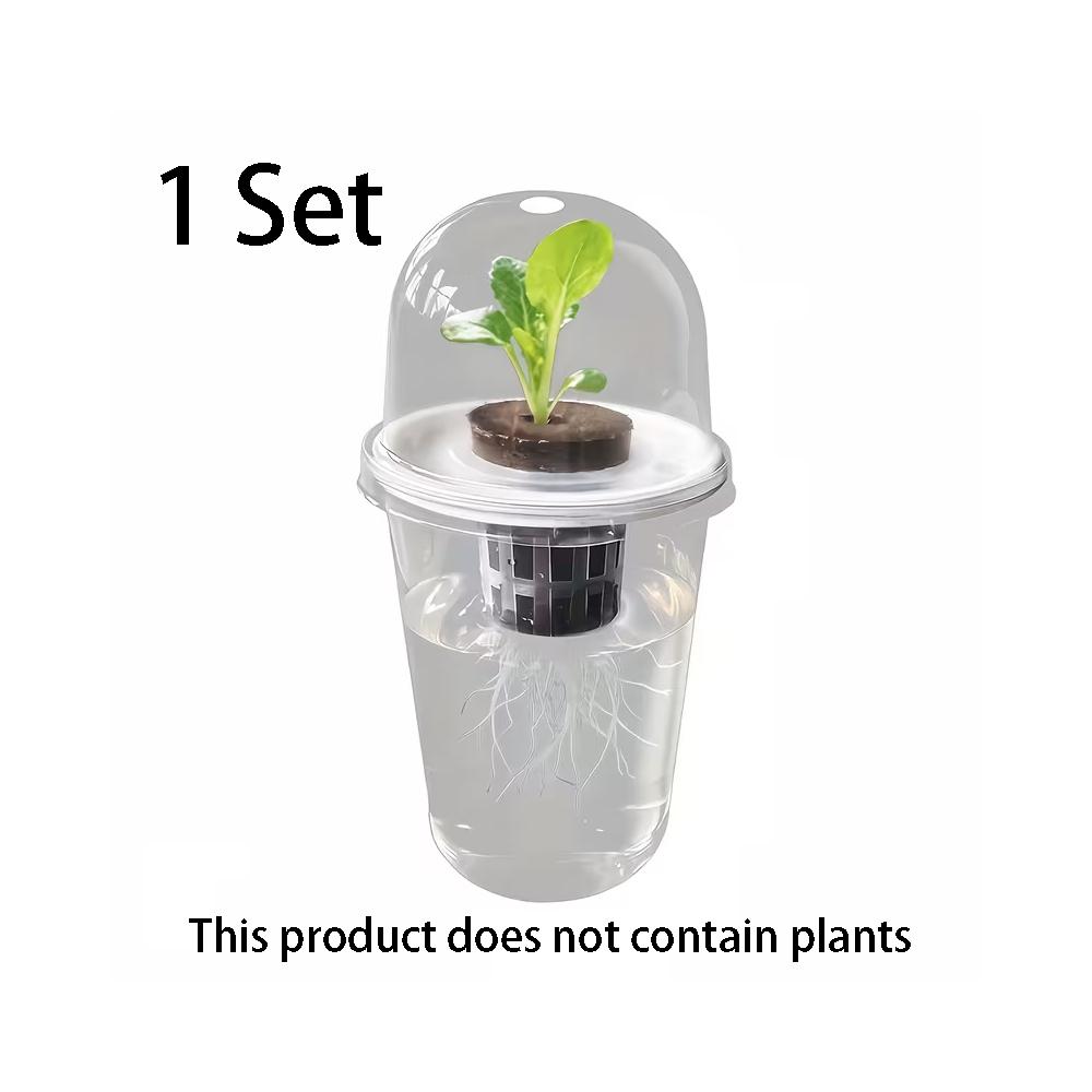 Transparent Cylindrical Hydroponic Flower Pot, Highly Transparent Hydroponic Cup, Breathable Small Hole Design, Easy to Observe
