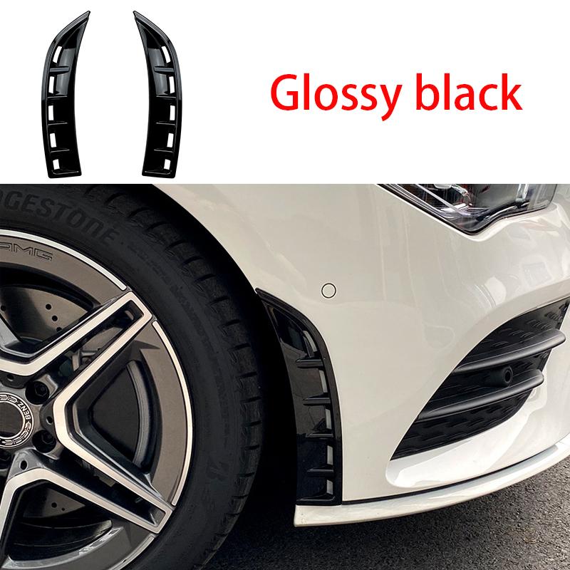 Front Bumper Wind Knife Blade For Mercedes C118 X118 AMG CLA35 CLA250 CLA220 CLA200 CLA180 2019-2022 Canbon Look Trim Spoiler