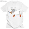Untitled Goose Games Mír nikdy nebyl možnost T-shirt 100% bavlna krátký rukáv léto vtipná ležérní trička grafické oblečení trička