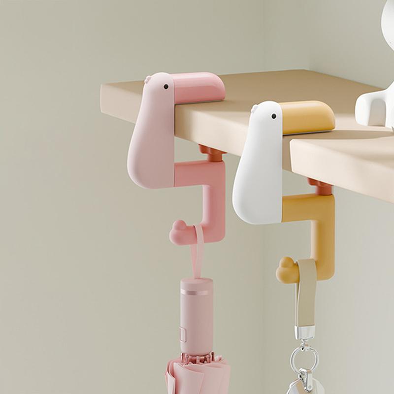 Punch-Free Hanging Bag Hook Cute  Student Desk Side Hanging Bag Artifact Desk Edge Hook Gaming Headset Desk Hanger