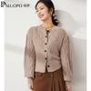 PALUOPO Women's 100% Merino Wool Knit Cardigan
