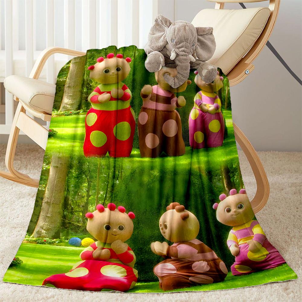 Night Garden Characters Blanket Durable Comfort Perfect for Picnics Sofa Bed All-Season Use Digital Print Ideal Gift For Birthday Valentine'S Day