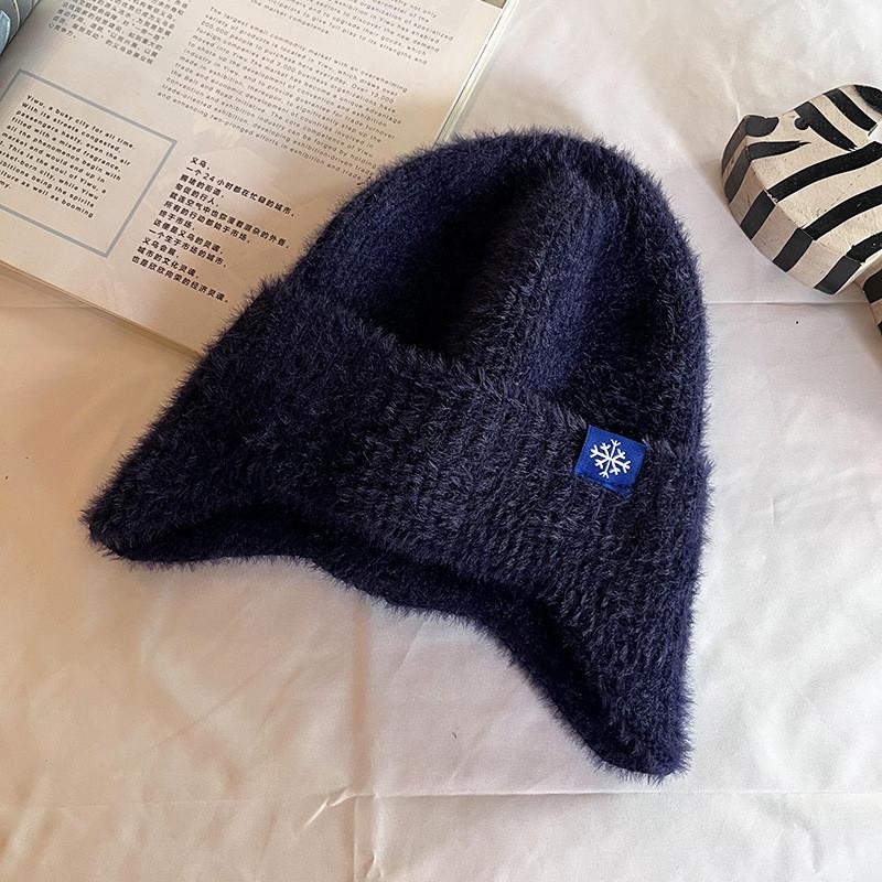 Soft Polyester Knit Ear Cover Hat For Autumn Winter Casual Womens Wear