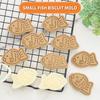 Mold Small Fish Sandwich Cookie Tool Home 3D Pressing Cookie Cutter Mold