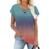 Womens Summer Tops Short Sleeve Shirts V Neck T Shirts Loose Blouses Tees Casual Tunic