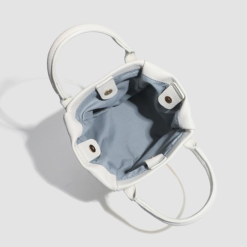 Niche Vegetable Basket Single Shoulder Messenger Bag Fashionable Texture Solid Color Bucket Portable Small Bag Women