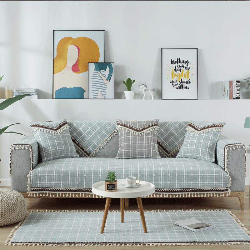 

Современный минималистский чехол для дивана, комбинированный чехол для дивана в форме буквы L, нескользящее полотенце для дивана, эластичная подушка для дивана 70*70cm