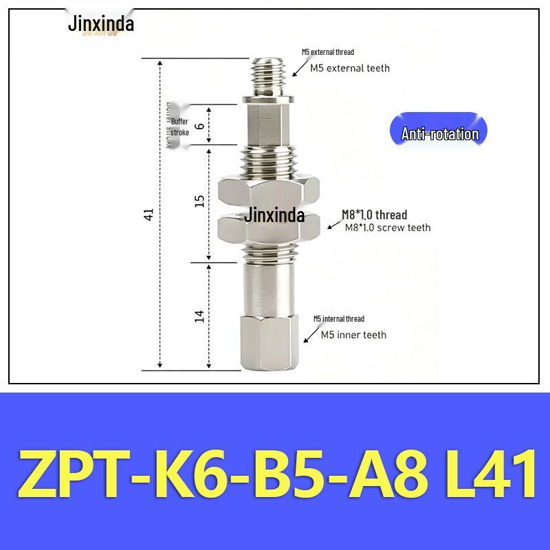 ZPT Vacuum Suction Cup Mini Fitting: Industrial Pneumatic Flat/Pointed Head Anti-Rotation Robotic Arm Holder.