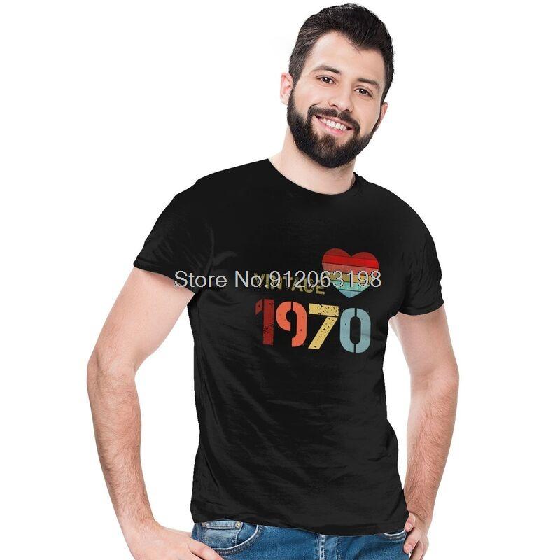 

Tvoe Vintage Legends Are Born In 1970 T Shirt Mens Cotton Printing T-shirts Funny Tshirt Short Sleeve Birthday Tee Tops XS чорний
