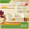 Jiwanggu 850ml Two-Compartment Compostable Meal Boxes (50 Sets)
