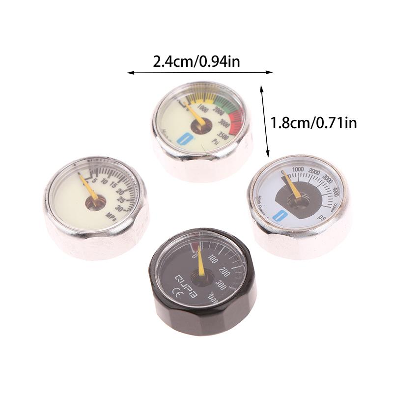 Air Mini Micro Pressure Gauge Manometer | Thread M10 M8 | 5Mpa 10Mpa 20Mpa 30Mpa 35Mpa 40Mpa 300Bar 3500Psi 5000Psi 6000Psi