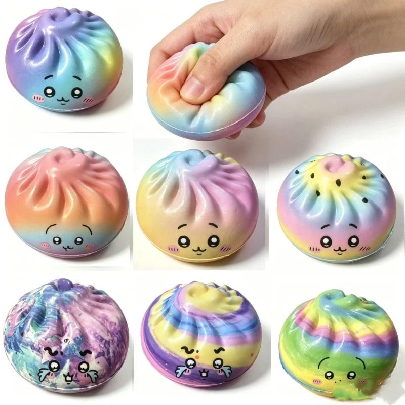 Favorite Toy New Colorful Expressive Dumpling Squishy Toy With Steamer An Anxiety Relief Squeeze Toy For Stress Relieving Toys,Birthday Gifts