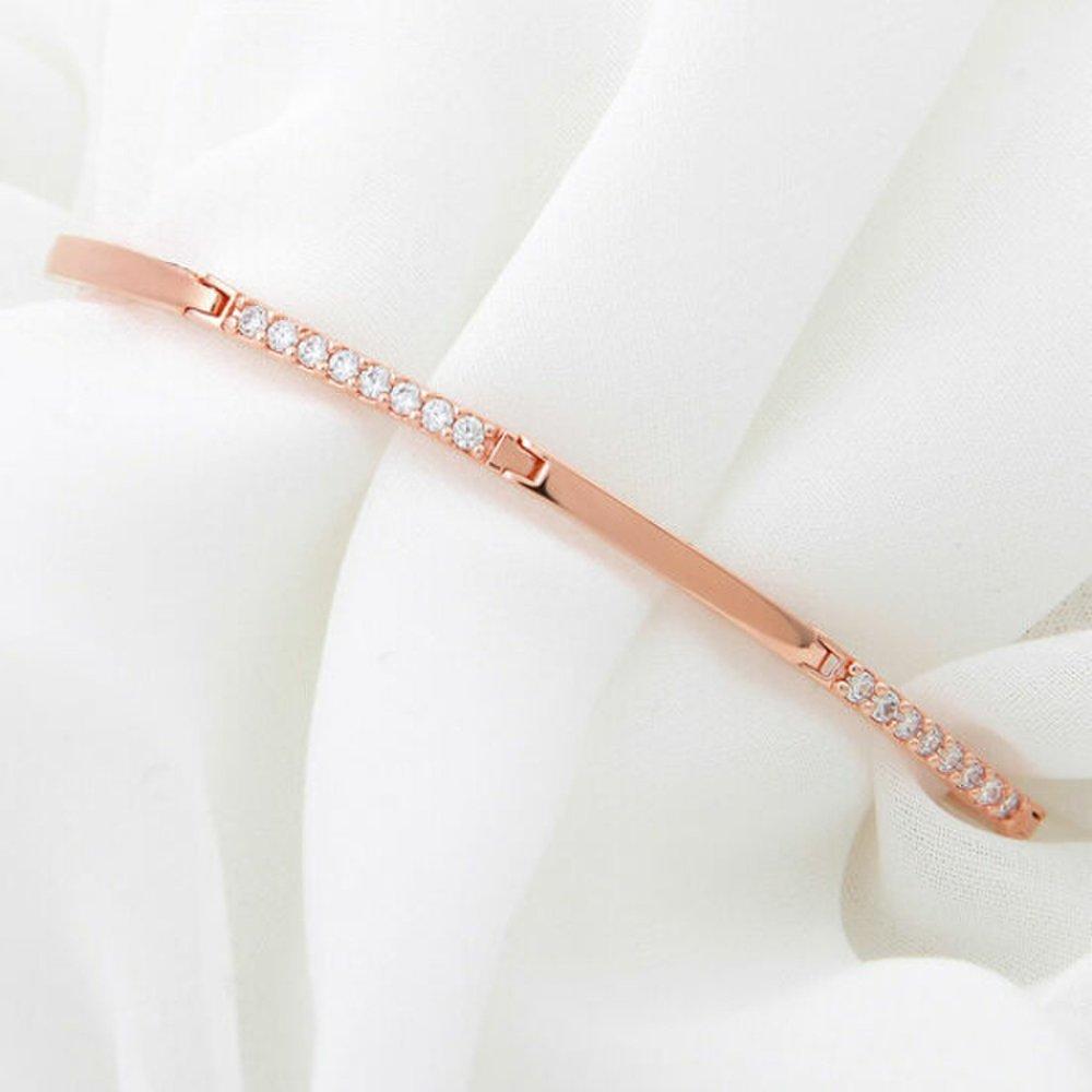 Slimline 14Kgp Curved Bangle Rose Gold Bracelet Jr270