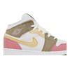 Air Jordan 1 Mid SE Grade School 'Pastel Grind' (Unisex) White / Vivid Green Kids' Basketball Shoes DJ0338 100