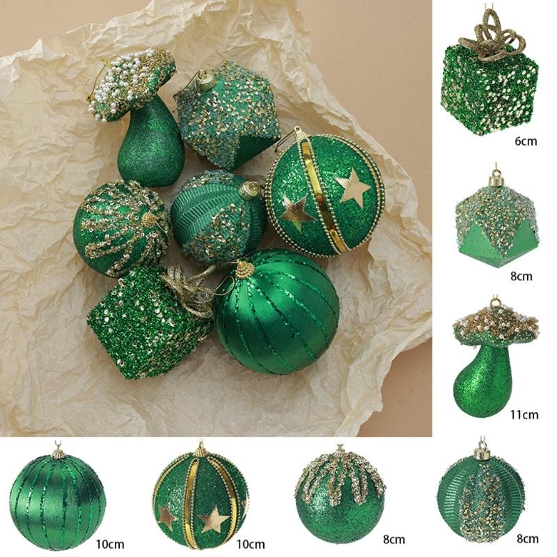 Shatterproof Christmas Tree Hanging Pendants Shimmering Baubles for Holiday Decoration Indoor and Outdoor Ornament