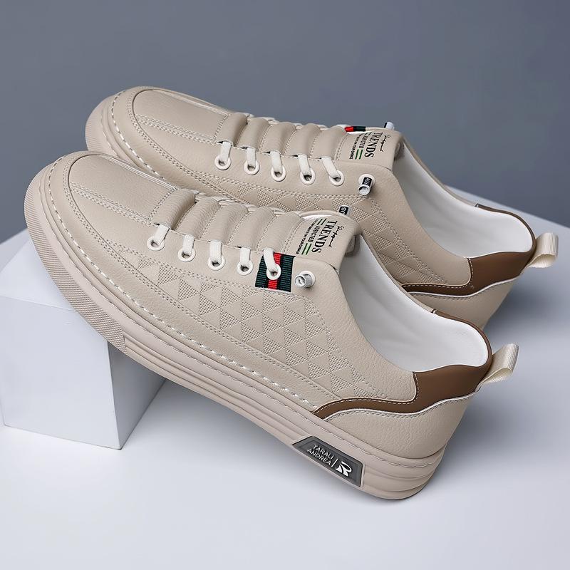 

Leather autumn and winter new cowhide shoes breathable board shoes soft sole soft surface four seasons versatile casual shoes fashion white shoes 44