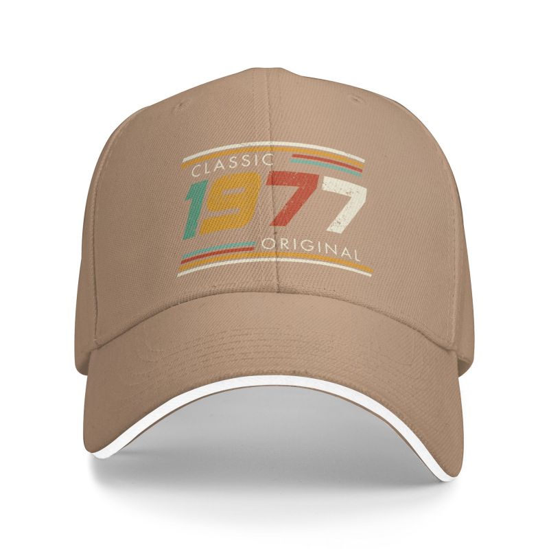 Custom Classic 1977 Original Years Birthday Baseball Cap Unisex Women Breathable Dad Hat Streetwear