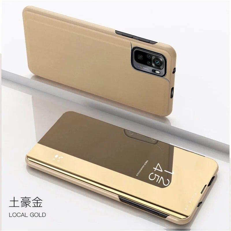 Pro Xiaomi Poco M5S Kožené Smart Mirror Magnetické Flip Pouzdro na Telefon Pro Poko Pocco Poxo Little M5S M 5S 5 S PocoM5S 4G Zadní kryt