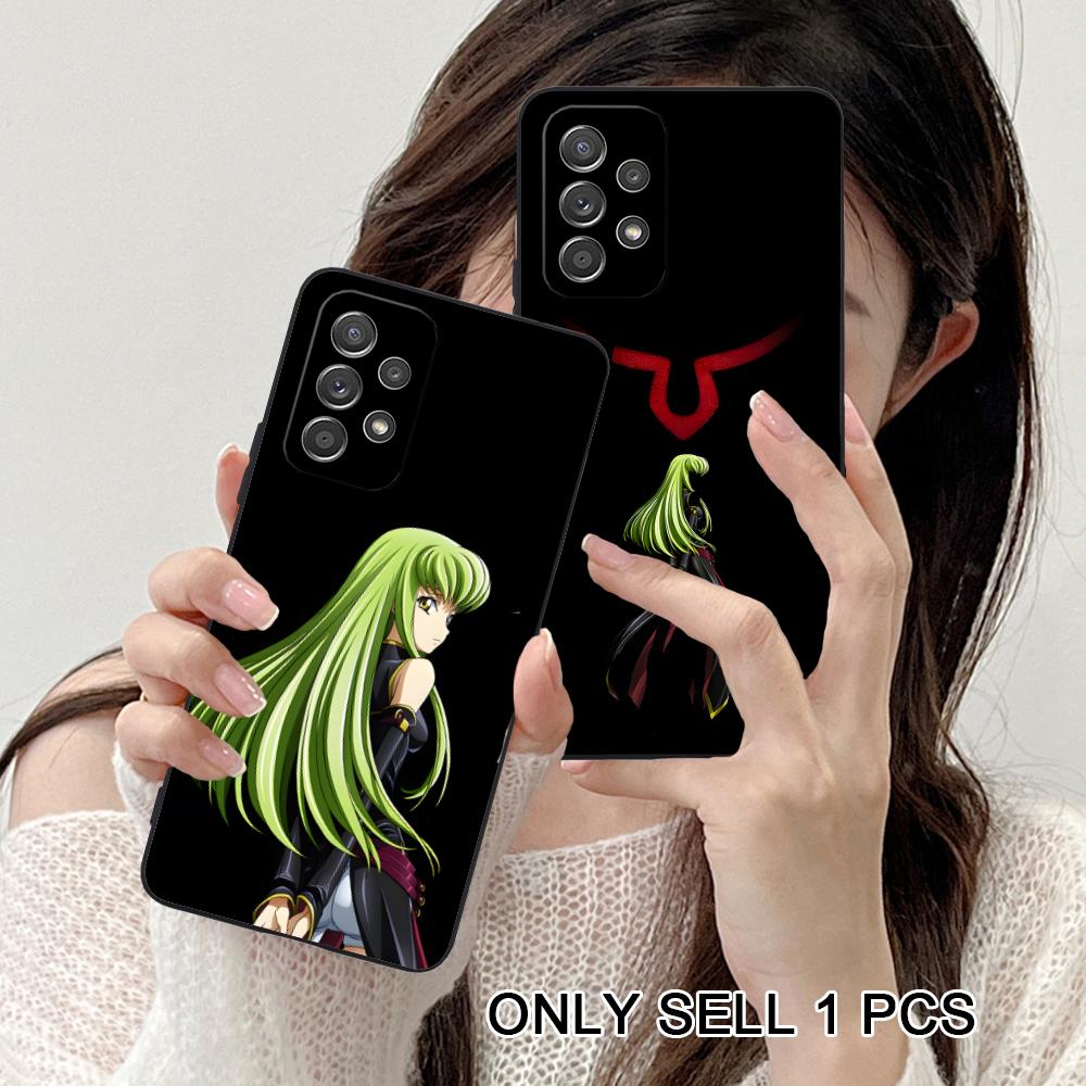 Anime Neon C.C Phone Case for Samsung Galaxy A56 55 54 53 52 51 36 35 34 23 16 15 5G Soft TPU Shockproof Cover