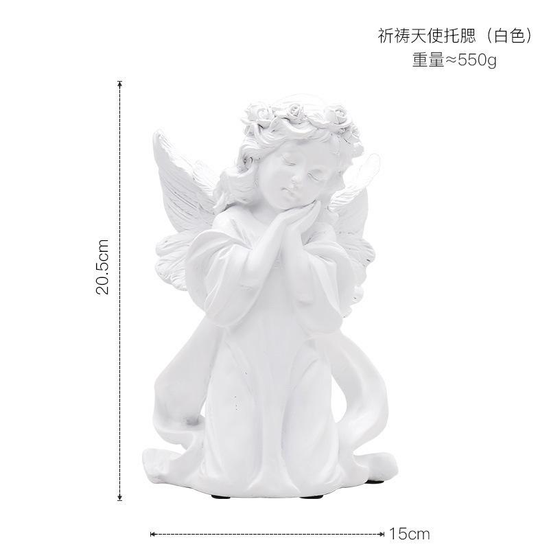 8–30cm Continental-Inspired Resin Praying Angel Figurine | Distinct Contemporary Style Workmanship Bedroom & Shelf Adornment