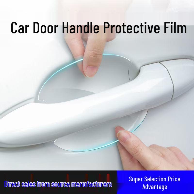 Rhino Skin Car Door Handle Protective Stickers - 4-Piece Universal Set