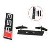 ABS Car Styling Front Grille Emblem Badge for A SQ3 SQ5 SQ7 SQ8 RSQ3 RSQ5 RSQ7 TTS TTRS Black Logo Auto Retrofit Accessories