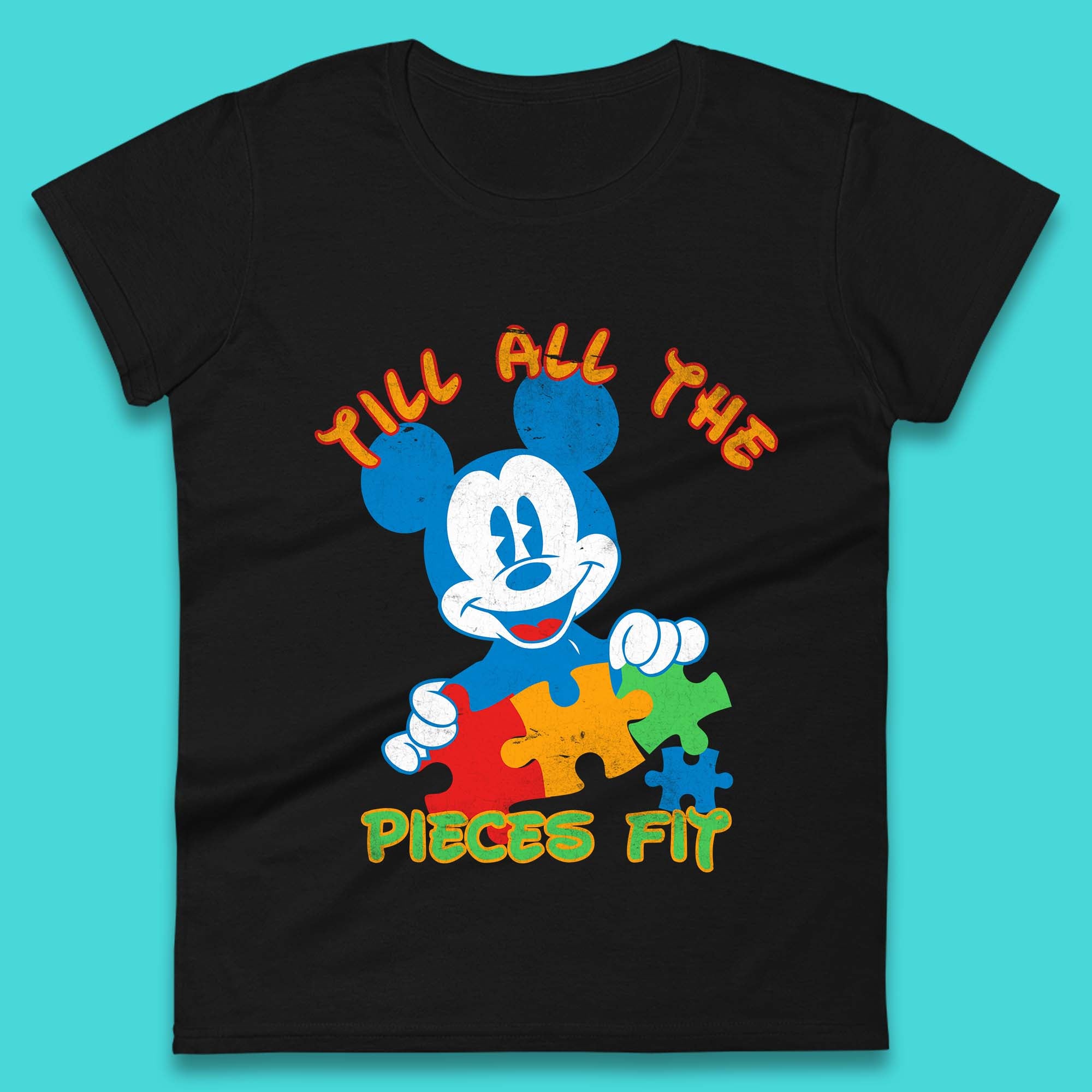 

Autism Mickey Mouse Womens T-Shirt Mens Tops Tees Unisex S