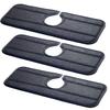 Fiber Kitchen Faucet Absorbent Pad Resuable Sink Splash Guard for Farmhouse Black - 3 Pieces