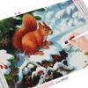 Diamond Painting Squirrel Rhinestone Kit Full Drill Square Diamond Embroidery Animal Mosaci Winter Needlework Wall Art