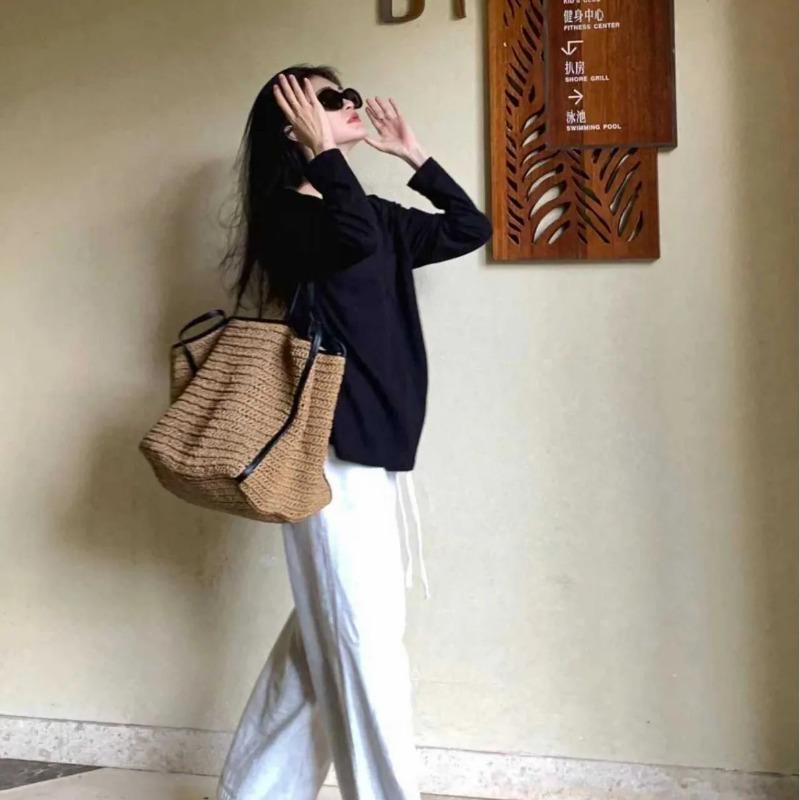 Női koreai kézitáska Kiváló minőségű Nagy női shopper táska Dizájner Fashi Vintage Gyapjú Egyvállú Kézitáska Egyszínű