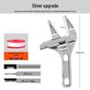 Large-Opening Adjustable Bathroom Wrench for Plumbing and Faucet Installation