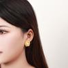 Hot-selling Personality European and American Creative Petal Stud Earrings Women's Retro Hong Kong Style Fashion Catwalk Chinese Antique Style Earring
